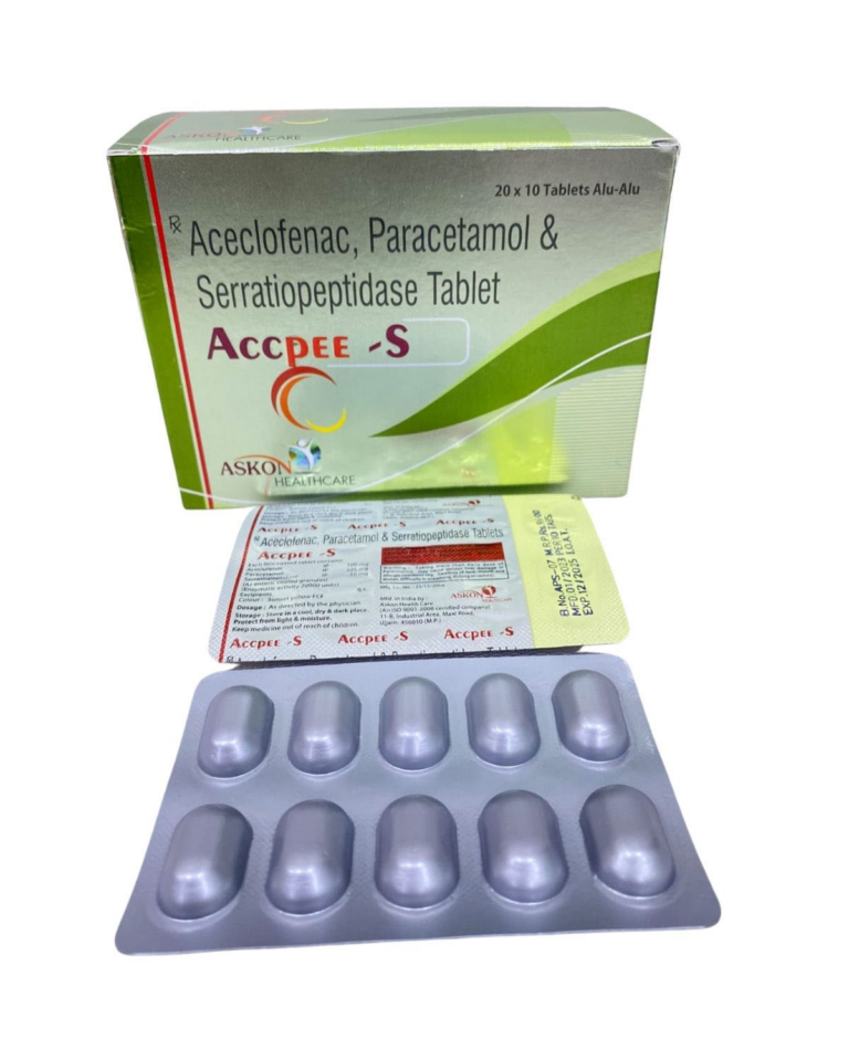Aceclofenac, Paracetamol & Serratiopeptidase Tablets Aceclofenac, Paracetamol & Serratiopeptidase Tablets