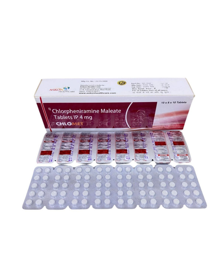Chlorpheniramine Maleate Tablets - Chlomet Chlorpheniramine Maleate Tablets 4 mg