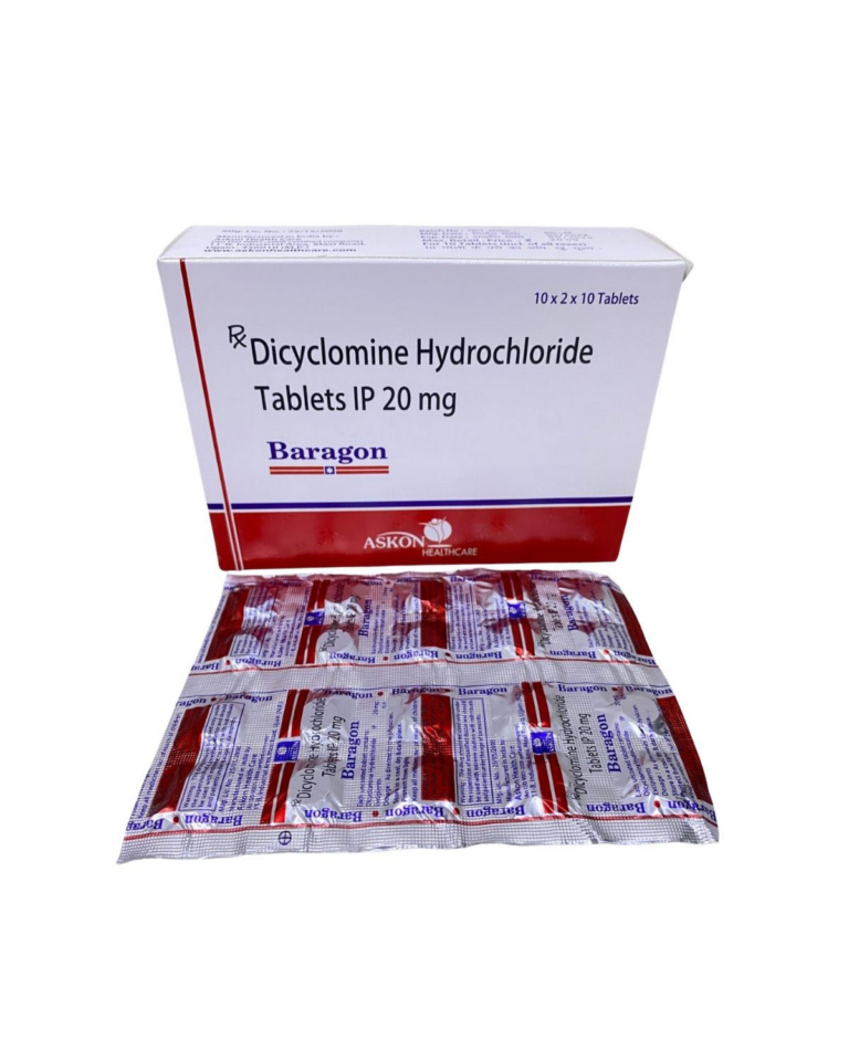 Dicyclomine Hydrochloride Tablets - Baragon Dicyclomine Tablets 20 mg